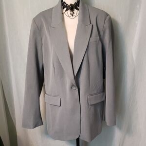 Dove Gray One-button Tropical Blazer XXL